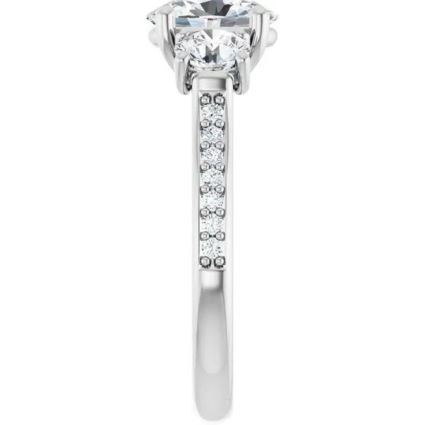 Three-Stone Engagement Ring Image 4 Raleigh Diamond Fine Jewelry Raleigh, NC