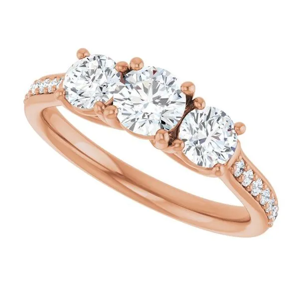 Three-Stone Engagement Ring Image 5 Raleigh Diamond Fine Jewelry Raleigh, NC