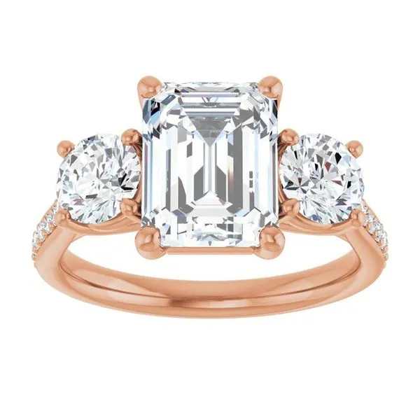 Three-Stone Engagement Ring Image 3 Raleigh Diamond Fine Jewelry Raleigh, NC