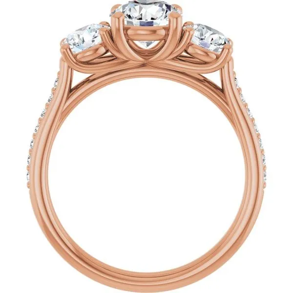 Three-Stone Engagement Ring Image 2 Raleigh Diamond Fine Jewelry Raleigh, NC