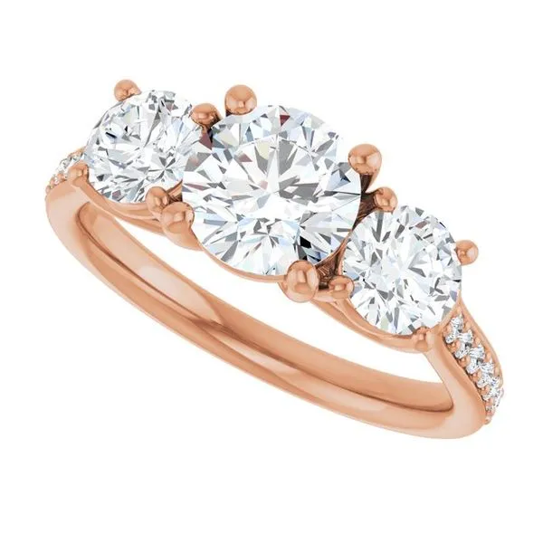 Three-Stone Engagement Ring Image 5 Raleigh Diamond Fine Jewelry Raleigh, NC
