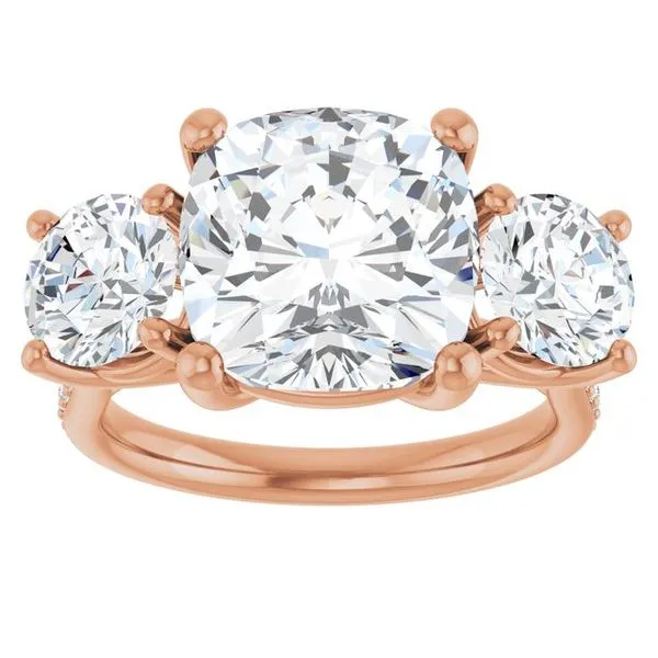Three-Stone Engagement Ring Image 3 Raleigh Diamond Fine Jewelry Raleigh, NC