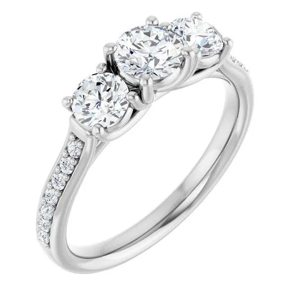 Three-Stone Engagement Ring Raleigh Diamond Fine Jewelry Raleigh, NC