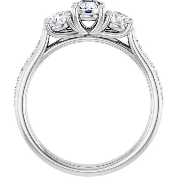 Three-Stone Engagement Ring Image 2 Raleigh Diamond Fine Jewelry Raleigh, NC