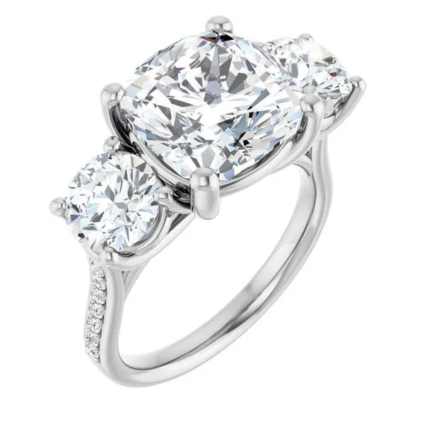 Three-Stone Engagement Ring Raleigh Diamond Fine Jewelry Raleigh, NC