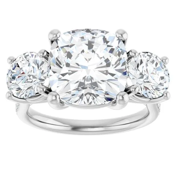 Three-Stone Engagement Ring Image 3 Raleigh Diamond Fine Jewelry Raleigh, NC