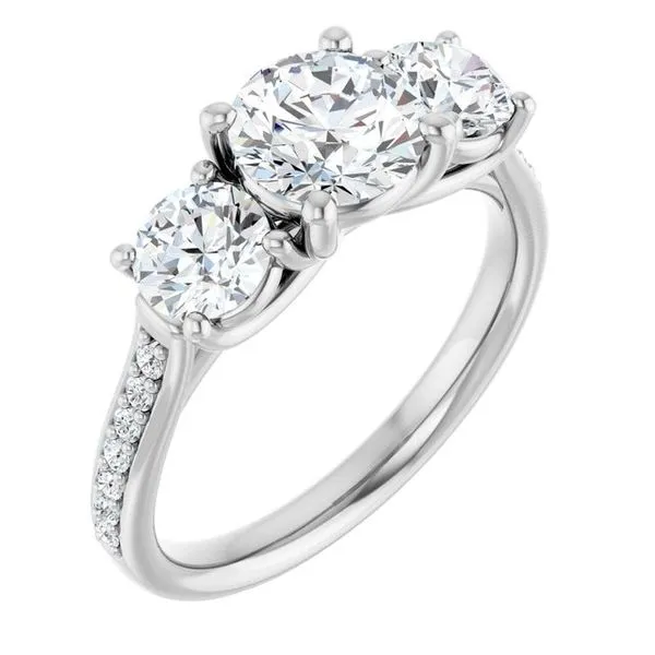 Three-Stone Engagement Ring Raleigh Diamond Fine Jewelry Raleigh, NC