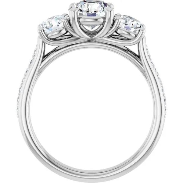 Three-Stone Engagement Ring Image 2 Raleigh Diamond Fine Jewelry Raleigh, NC