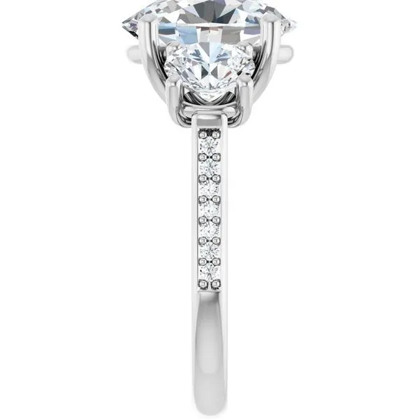 Three-Stone Engagement Ring Image 4 Raleigh Diamond Fine Jewelry Raleigh, NC