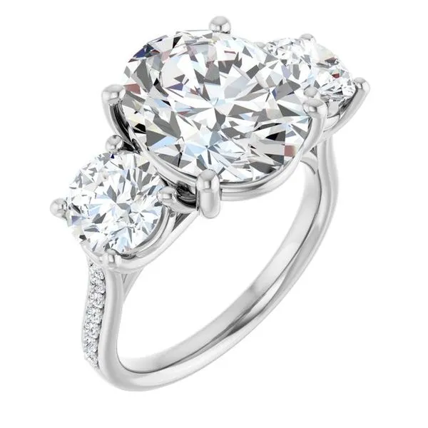 Three-Stone Engagement Ring Dripping Diamonds Dripping Springs, TX