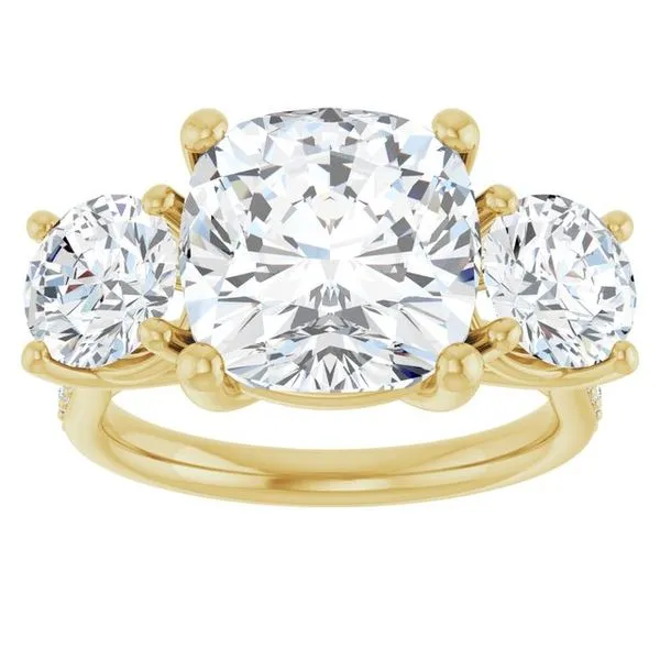 Three-Stone Engagement Ring Image 3 Raleigh Diamond Fine Jewelry Raleigh, NC