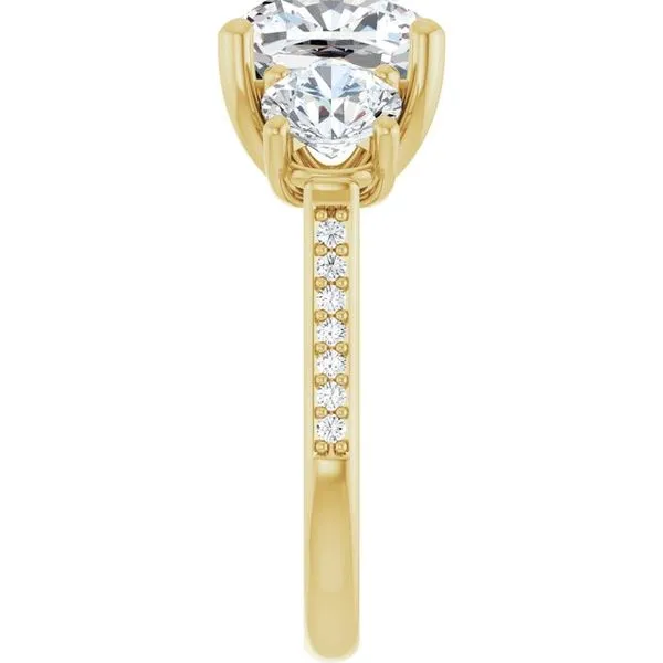 Three-Stone Engagement Ring Image 4 Raleigh Diamond Fine Jewelry Raleigh, NC