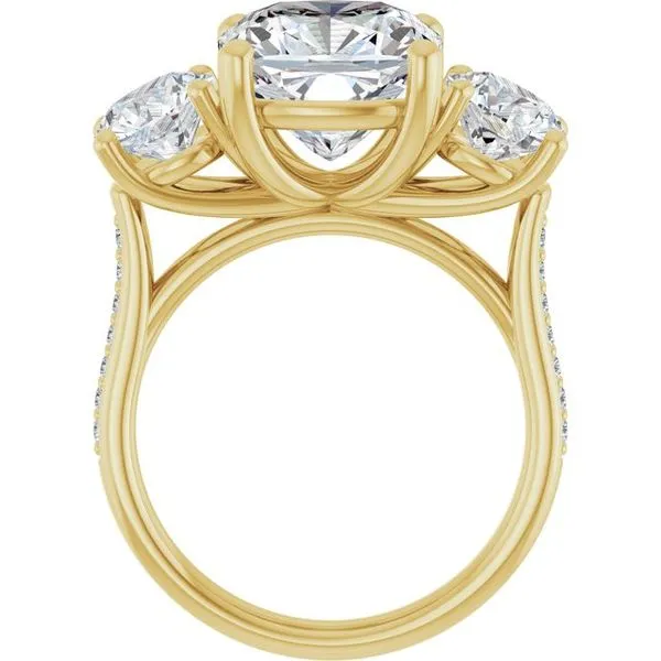 Three-Stone Engagement Ring Image 2 Raleigh Diamond Fine Jewelry Raleigh, NC