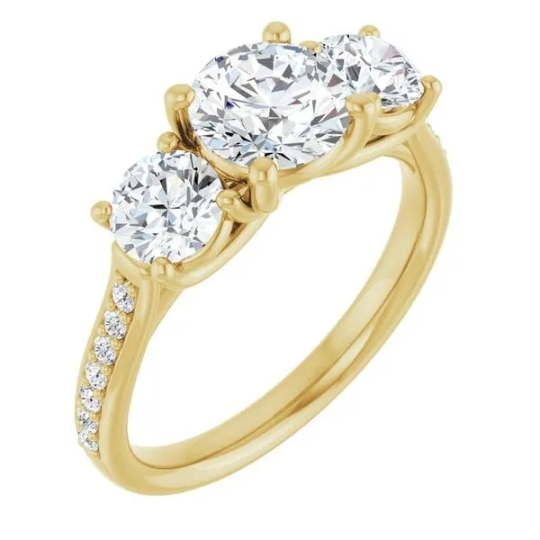 Three-Stone Engagement Ring Raleigh Diamond Fine Jewelry Raleigh, NC