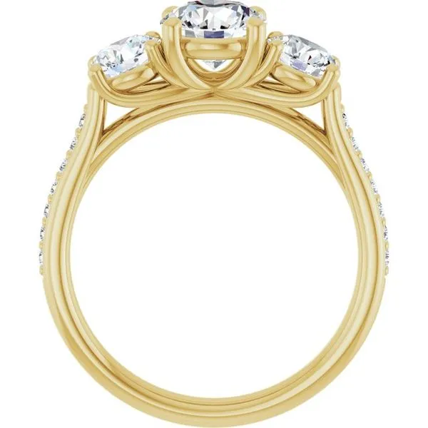 Three-Stone Engagement Ring Image 2 Raleigh Diamond Fine Jewelry Raleigh, NC