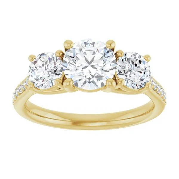 Three-Stone Engagement Ring Image 3 Raleigh Diamond Fine Jewelry Raleigh, NC