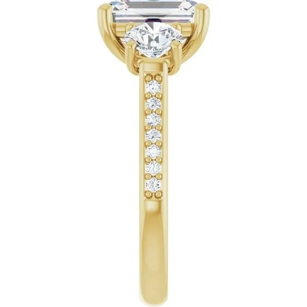 Three-Stone Engagement Ring Image 4 Raleigh Diamond Fine Jewelry Raleigh, NC