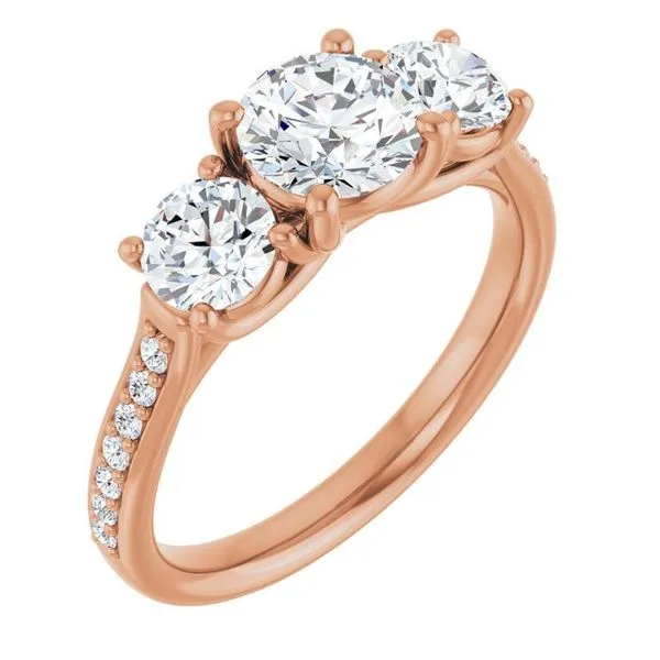 Three-Stone Engagement Ring Dripping Diamonds Dripping Springs, TX