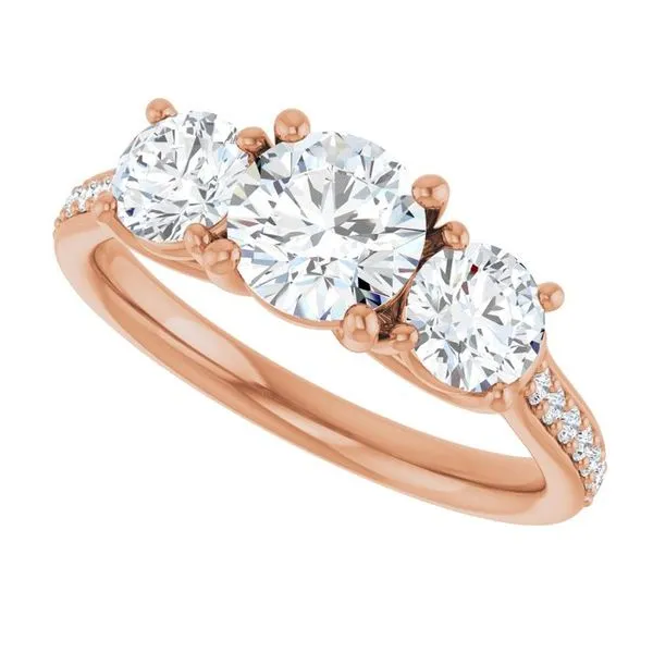 Three-Stone Engagement Ring Image 5 Raleigh Diamond Fine Jewelry Raleigh, NC