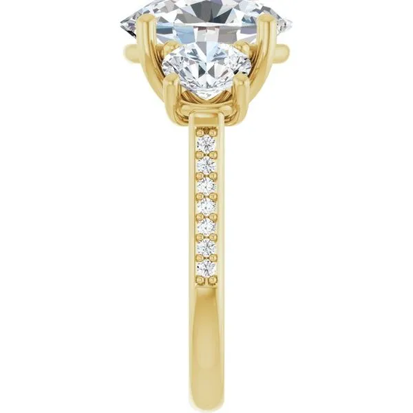 Three-Stone Engagement Ring Image 4 Raleigh Diamond Fine Jewelry Raleigh, NC
