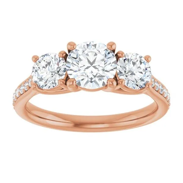 Three-Stone Engagement Ring Image 3 Raleigh Diamond Fine Jewelry Raleigh, NC