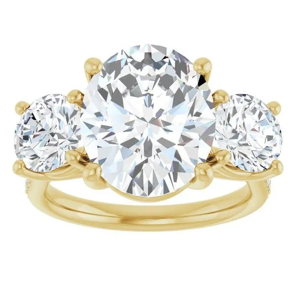 Three-Stone Engagement Ring Image 3 Raleigh Diamond Fine Jewelry Raleigh, NC