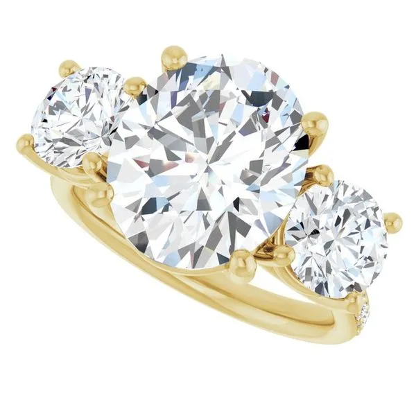 Three-Stone Engagement Ring Image 5 Raleigh Diamond Fine Jewelry Raleigh, NC