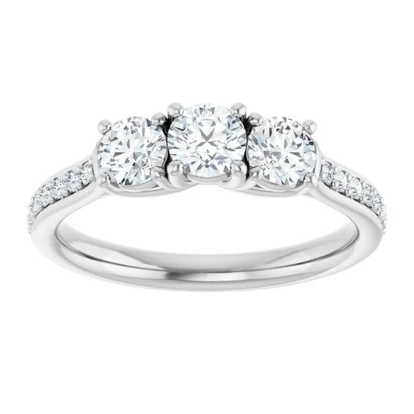 Three-Stone Engagement Ring Image 3 Raleigh Diamond Fine Jewelry Raleigh, NC
