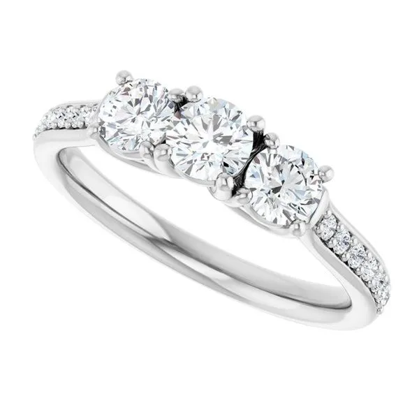 Three-Stone Engagement Ring Image 5 Raleigh Diamond Fine Jewelry Raleigh, NC