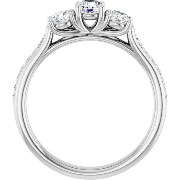 Three-Stone Engagement Ring Image 2 Raleigh Diamond Fine Jewelry Raleigh, NC
