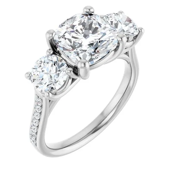 Three-Stone Engagement Ring Raleigh Diamond Fine Jewelry Raleigh, NC