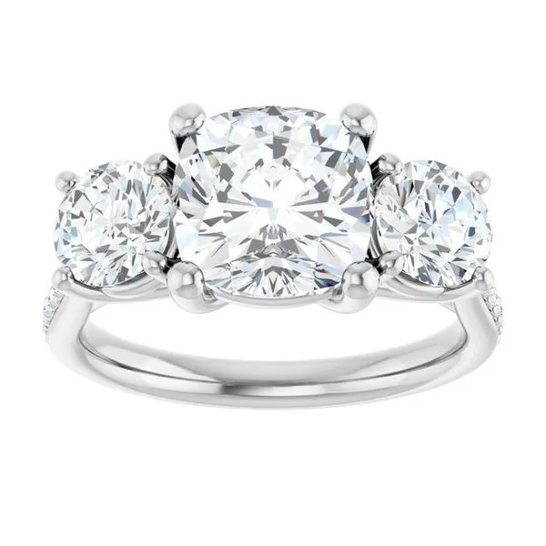 Three-Stone Engagement Ring Image 3 Raleigh Diamond Fine Jewelry Raleigh, NC
