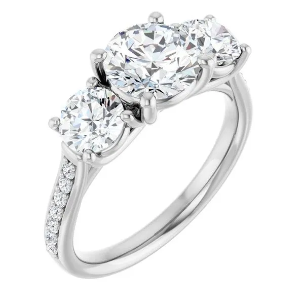 Three-Stone Engagement Ring Raleigh Diamond Fine Jewelry Raleigh, NC