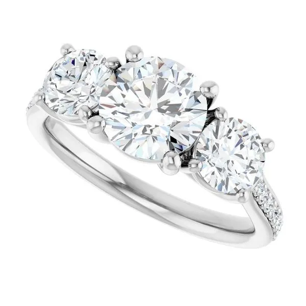 Three-Stone Engagement Ring Image 5 Raleigh Diamond Fine Jewelry Raleigh, NC