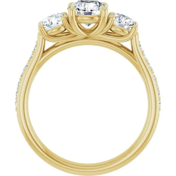 Three-Stone Engagement Ring Image 2 Raleigh Diamond Fine Jewelry Raleigh, NC