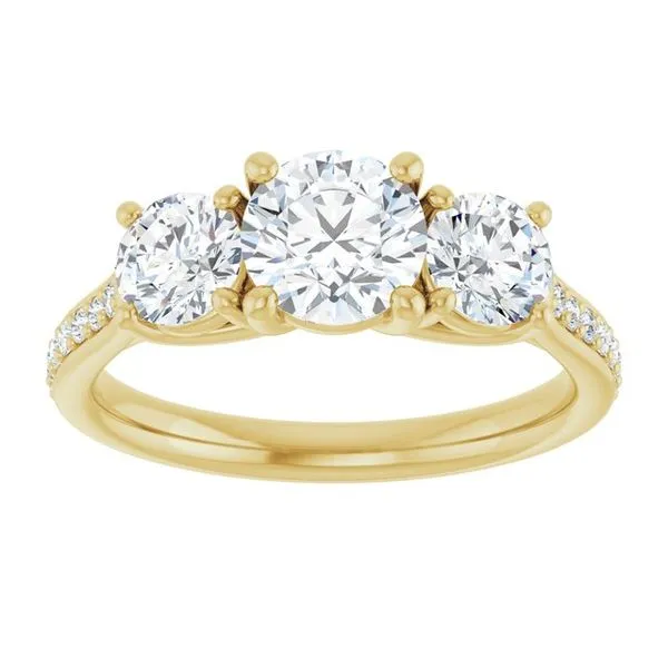 Three-Stone Engagement Ring Image 3 Dripping Diamonds Dripping Springs, TX