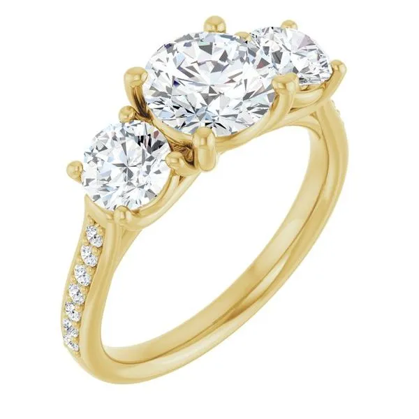 Three-Stone Engagement Ring Dripping Diamonds Dripping Springs, TX