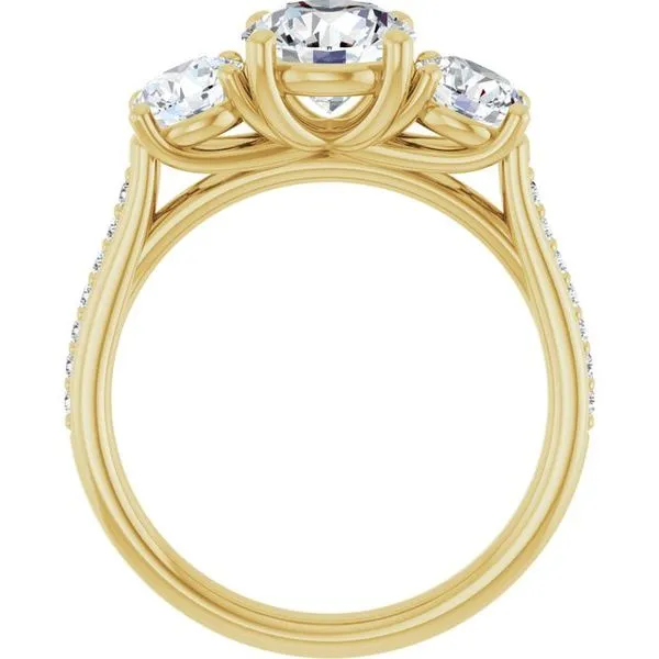 Three-Stone Engagement Ring Image 2 Raleigh Diamond Fine Jewelry Raleigh, NC