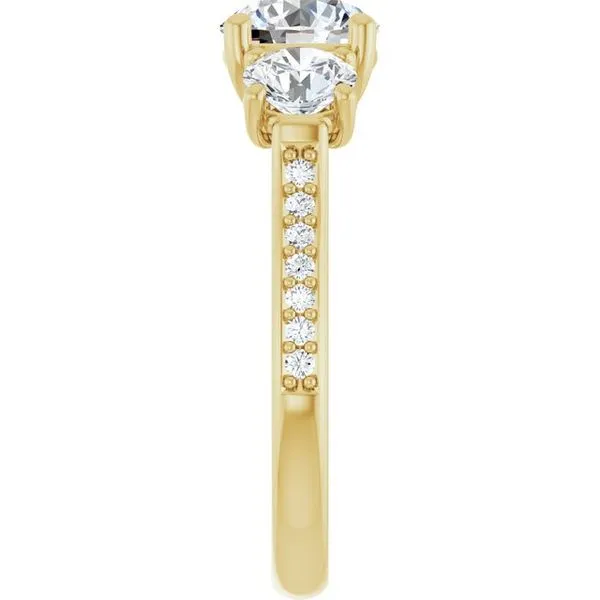 Three-Stone Engagement Ring Image 4 Raleigh Diamond Fine Jewelry Raleigh, NC