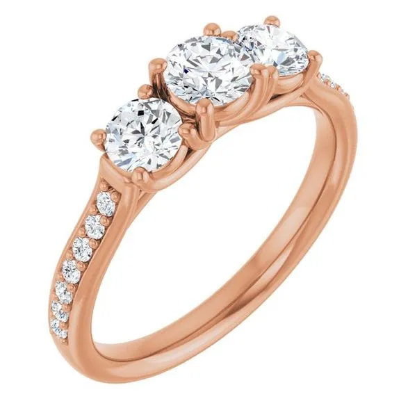 Three-Stone Engagement Ring Raleigh Diamond Fine Jewelry Raleigh, NC