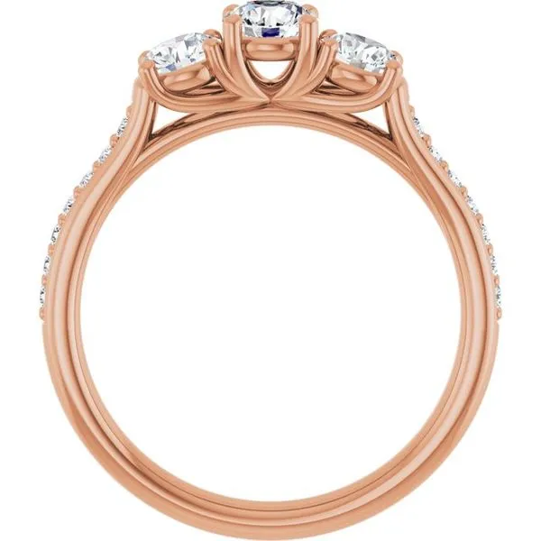 Three-Stone Engagement Ring Image 2 Raleigh Diamond Fine Jewelry Raleigh, NC