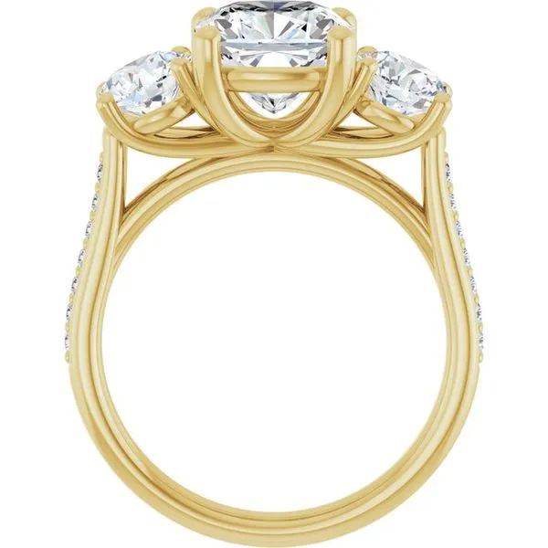 Three-Stone Engagement Ring Image 2 Raleigh Diamond Fine Jewelry Raleigh, NC