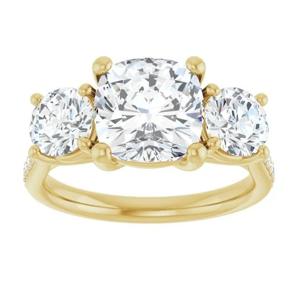 Three-Stone Engagement Ring Image 3 Raleigh Diamond Fine Jewelry Raleigh, NC