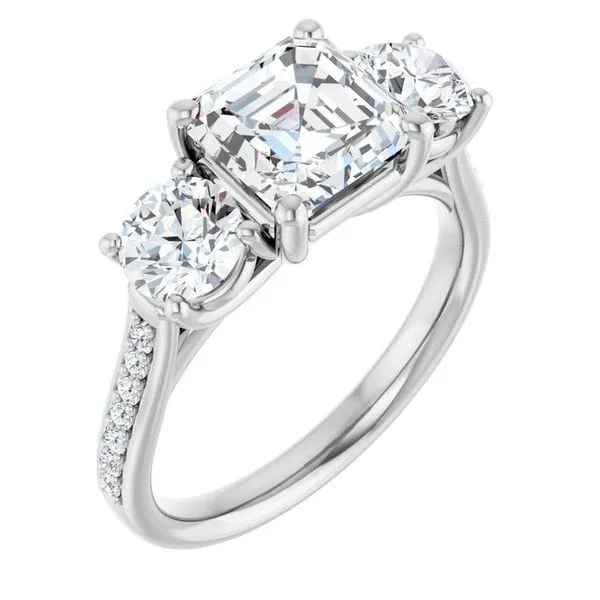 Three-Stone Engagement Ring Raleigh Diamond Fine Jewelry Raleigh, NC