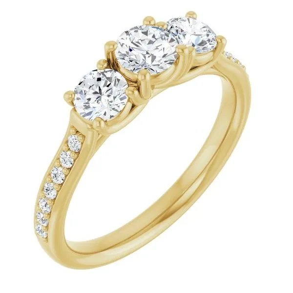 Three-Stone Engagement Ring Raleigh Diamond Fine Jewelry Raleigh, NC