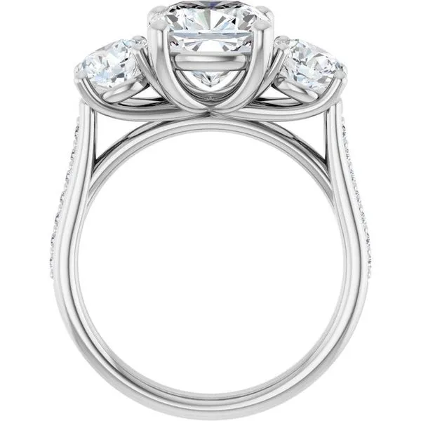 Three-Stone Engagement Ring Image 2 Raleigh Diamond Fine Jewelry Raleigh, NC