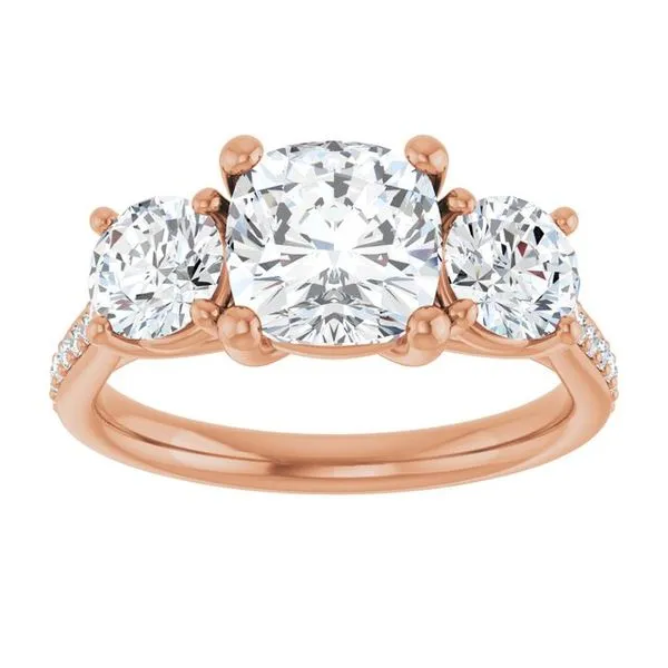 Three-Stone Engagement Ring Image 3 Raleigh Diamond Fine Jewelry Raleigh, NC