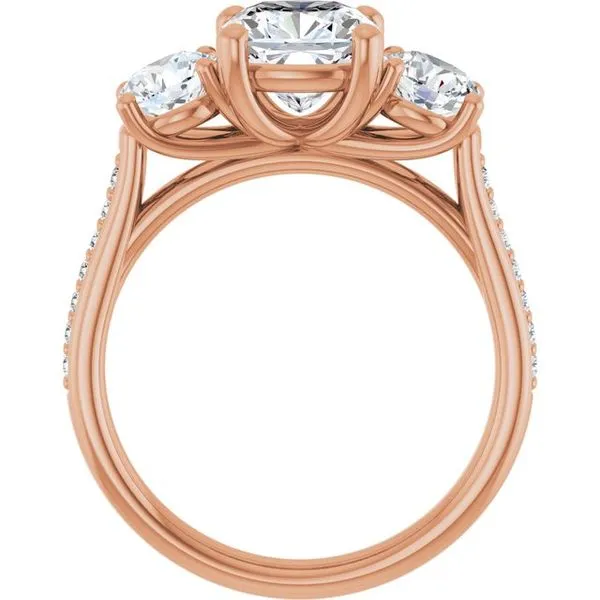 Three-Stone Engagement Ring Image 2 Raleigh Diamond Fine Jewelry Raleigh, NC
