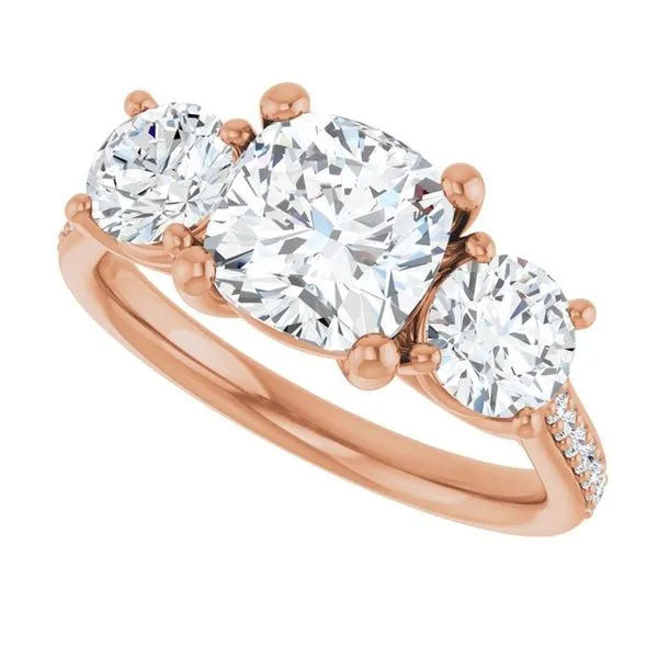 Three-Stone Engagement Ring Image 5 Raleigh Diamond Fine Jewelry Raleigh, NC