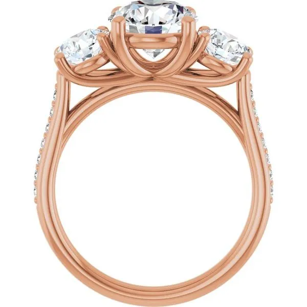 Three-Stone Engagement Ring Image 2 Raleigh Diamond Fine Jewelry Raleigh, NC